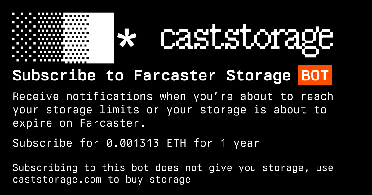 Farcaster Storage Bot